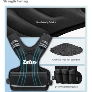 Black Weighted Vest, 4-10lbs.